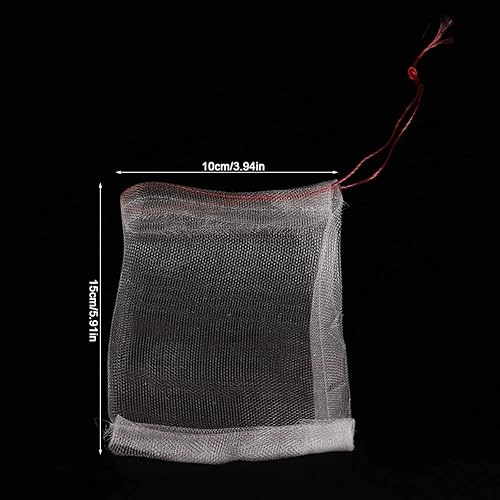 Miniatura 2 de Fdit 100pcs Plantas Frutas Bolsas Cordón Malla Bolsa Contra Aves Jardinería Herramientas Fruta Malla Bolsa