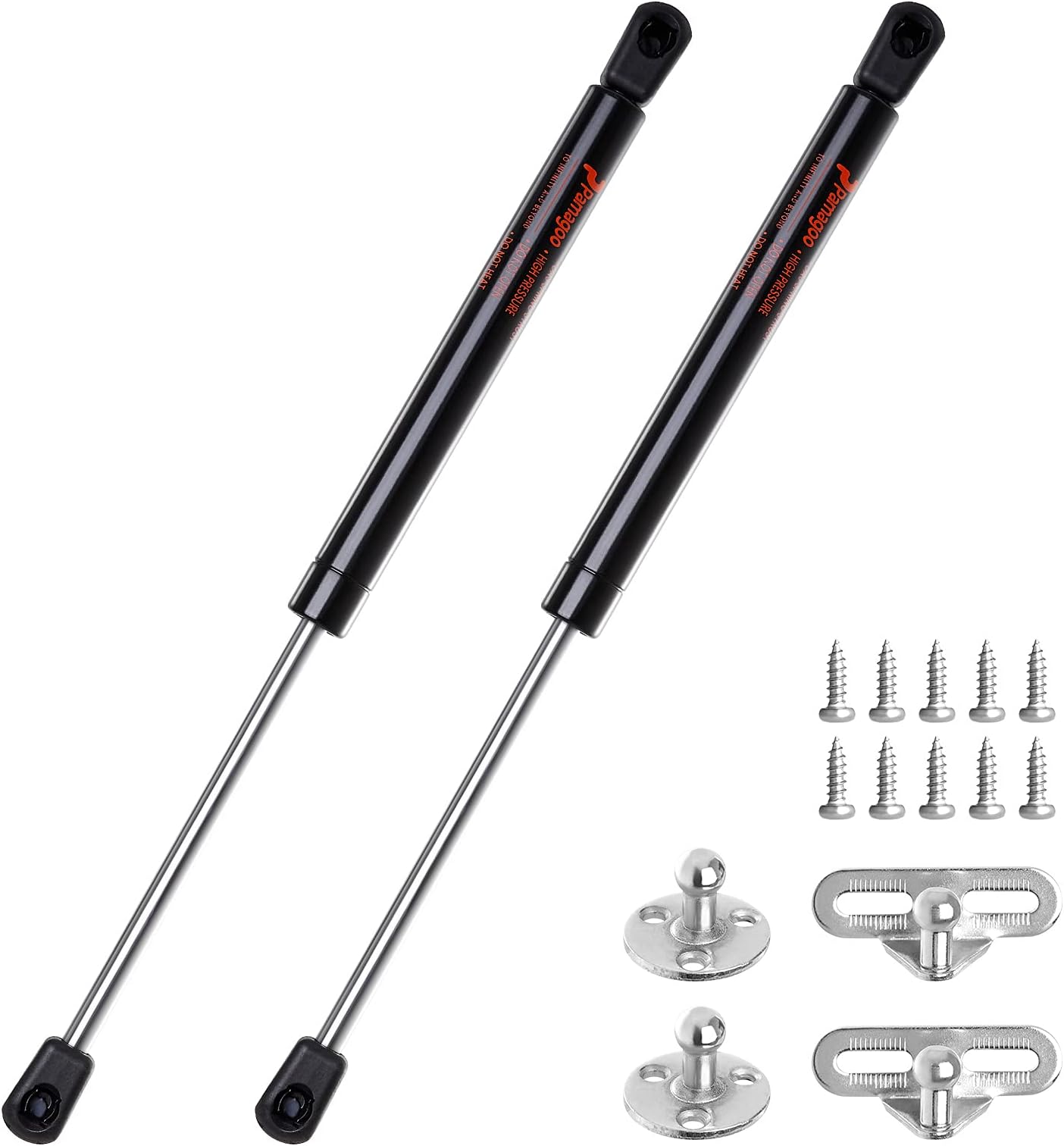 15 inch Gas Spring Struts 45Lbs 200N with Screws and Thickened Accessories Lift for TV cover Cabinet door Toolbox lid other Light Equipment(Support weight 36-50 lbs) 2 Pack by Pamagoo