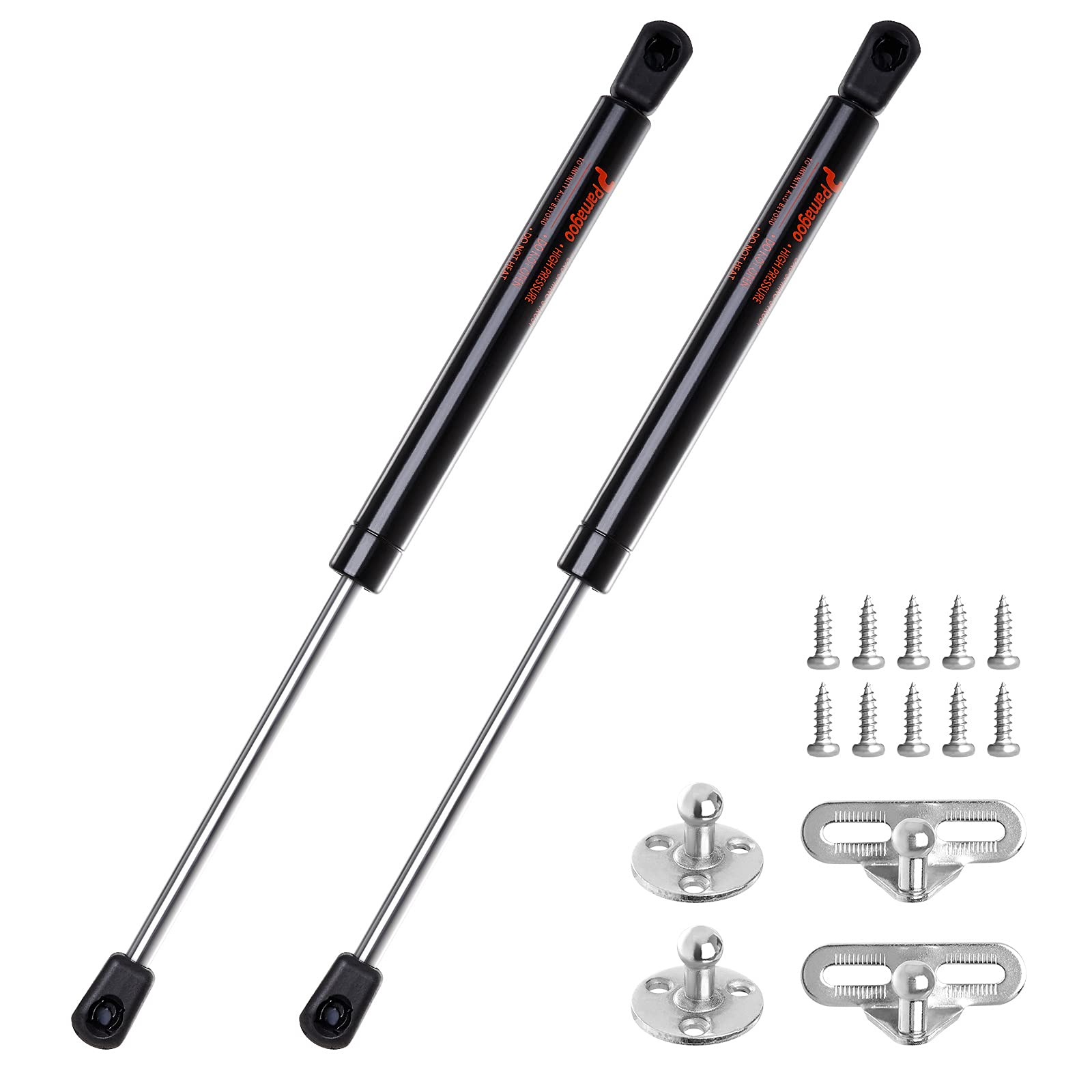 15 inch Gas Spring Struts 45Lbs 200N with Screws and Thickened Accessories Lift for TV cover Cabinet door Toolbox lid other Light Equipment(Support weight 36-50 lbs) 2 Pack by Pamagoo