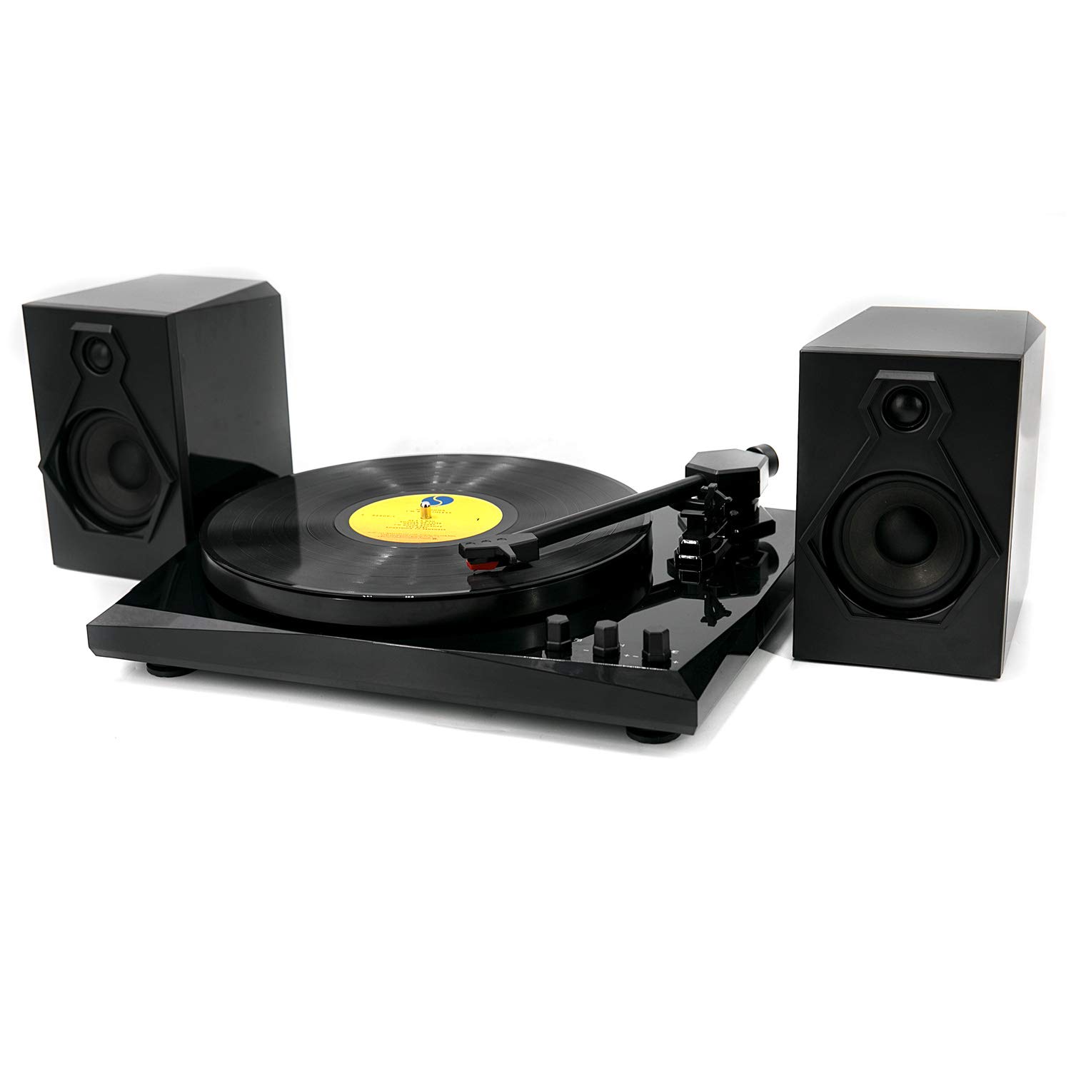 Buy VMO Vintage Record Player with Powerful External Stoero Speakers,3 Speeds Turntable for