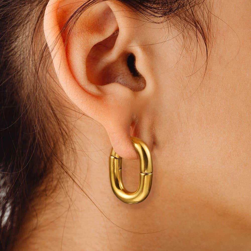 LADEMAYH 2Pcs Ear Hangers Weights for Stretched Ears, Min. Fit 8g to 1 inch Stylish Heart, Hoop, Snake Surgical Stainless Steel Dangle Gauges for Ear Stretching Kit Body Piercing Jewelry
