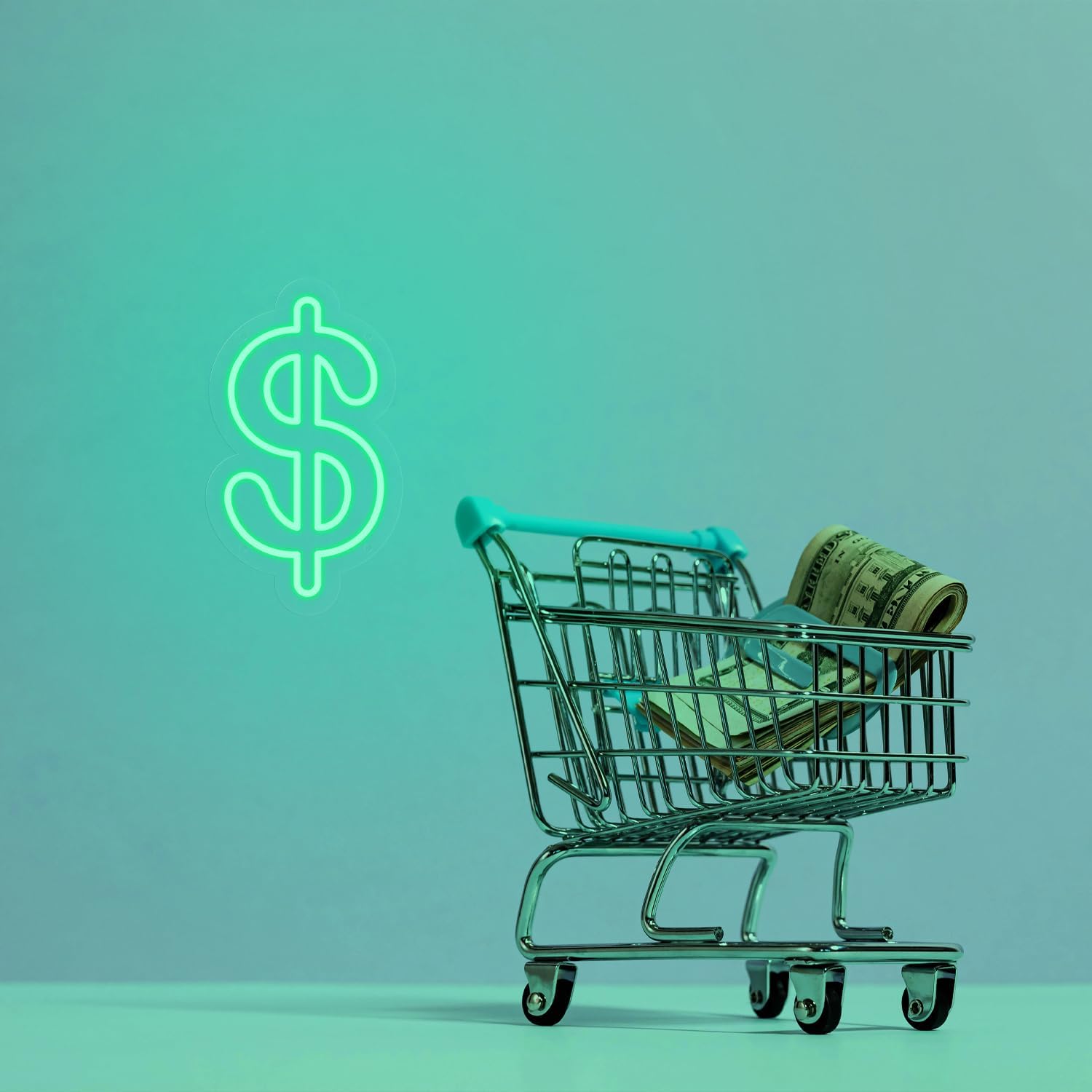 Dollar Neon Sign Money Neon Signs for Wall Decor Dollar Sign Decorations Dollars Money Obsessed Decorations LED Green Light for Bar Bedroom Party Love Money Wall Decoration, 11.9" x 7" - Image 5