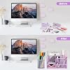 OFFCUP Desk Accessories Set, Office Stationary Set with Desk Organiser, Stapler, Tape Dispenser, Staple Remover, Clips, Scissor, Ruler, Pen Holder, Sticky Notes for Office School (Purple) Children's