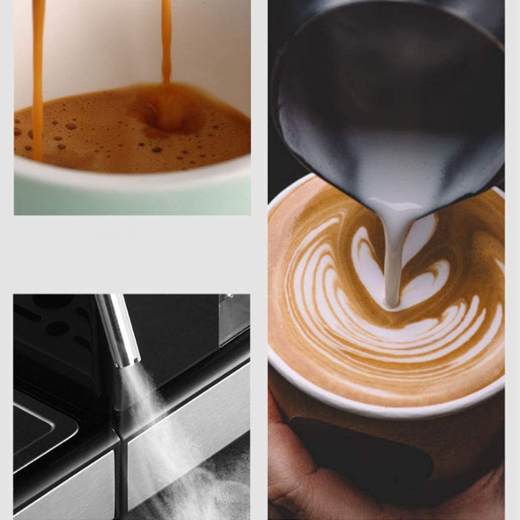 Macchina per il caffè Macchina per caffè espresso semiautomatica domestica Macchina per caffè espresso 20 bar Cappuccino Latte Schiuma di latte Compatibile con la visualizzazione della temperatura del