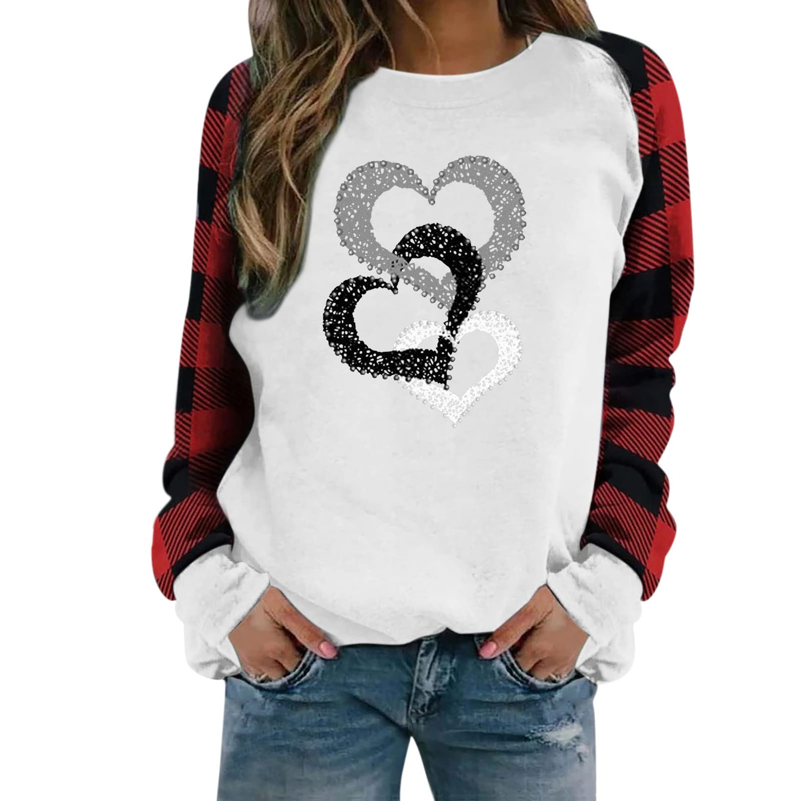 Fleece Sweatshirts Women Hoodie Halloween Women's Sweatshirts Casual Long Sleeve Tops Everyday Print Sweatshirts Workout Sweater Women Halloween Jumper