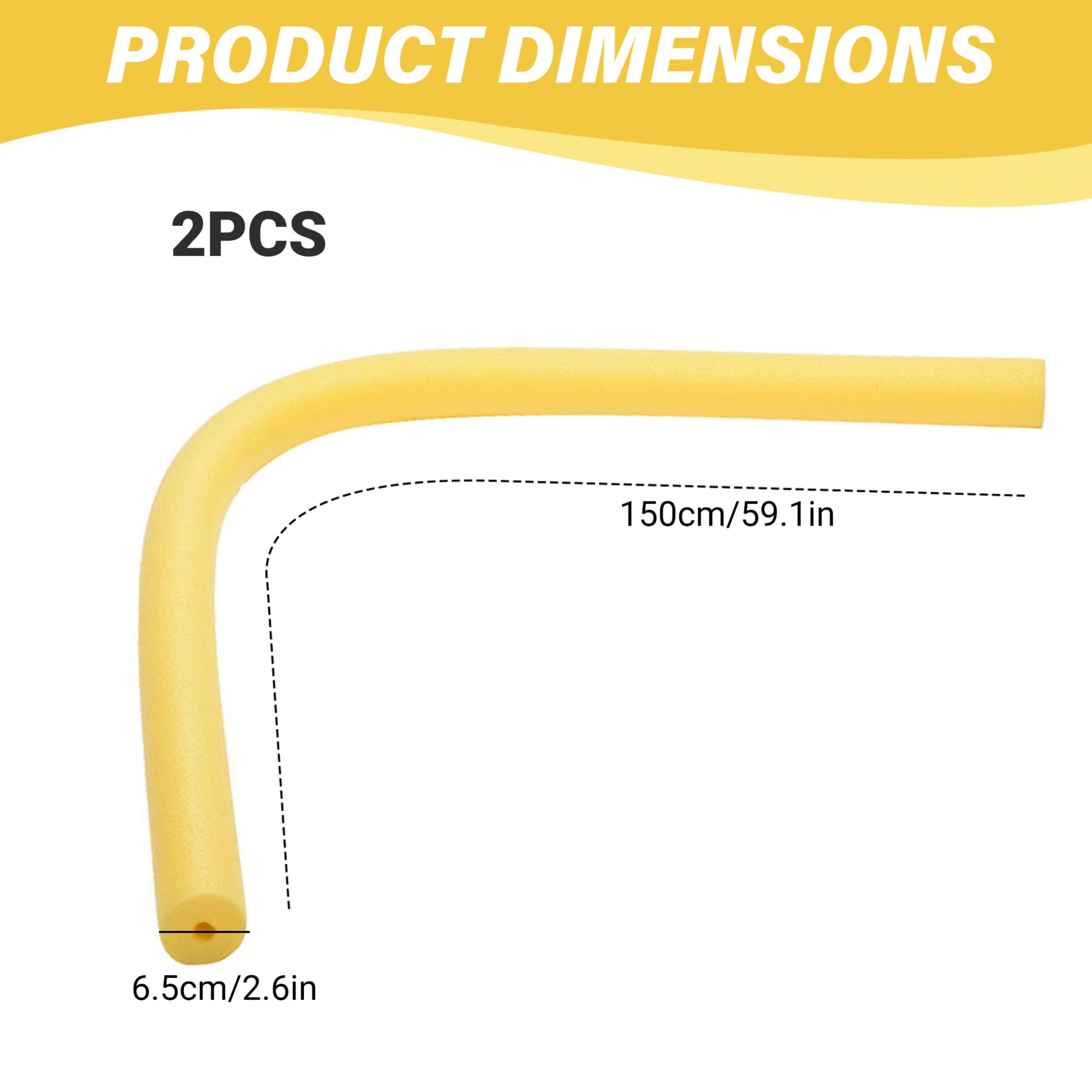 Lot de 2 paquets de nouilles de piscine Jumbo en mousse, flotteur épais creux à haute flottabilité, vert, 6,56 x 150,06 cm