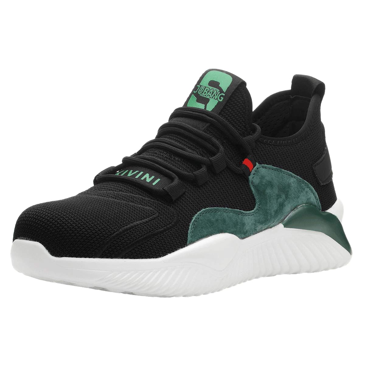 Lekkie Buty Ochronne Unisex - Trampki Męskie i Damskie ze Stalowym Noskiem, Oddychające Buty Robocze, Zielony 06, 42.5 EU