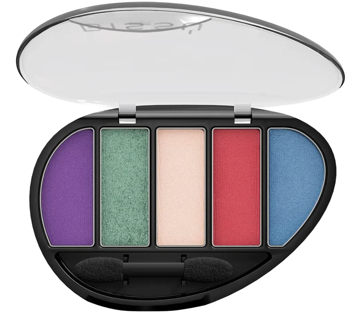 Bissú Eyeshadow Pallet (Quinteto) 5 colors with Dual-ended Eyeshadow Applicator (33 Soy Magia)