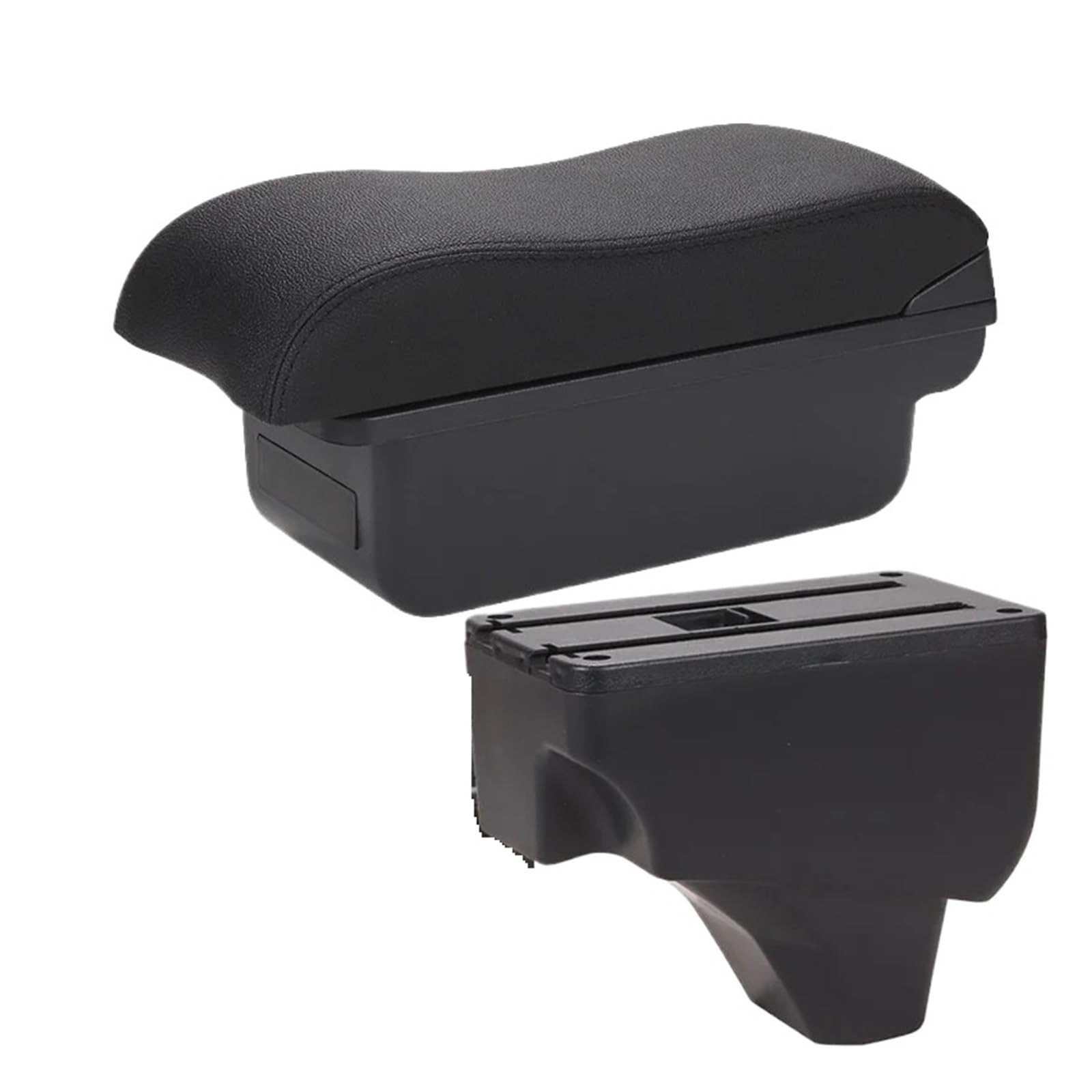 Apoyabrazos Coche Para Peugeot 208 2008 2019-2024 Caja De Almacenamiento Para Reposabrazos Coche Piezas Reacondicionamiento Superficie Curva Accesorios Caja De Reposabrazos(C2 Black line NO USB)