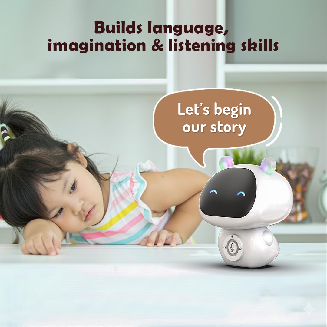 ToboToons Storybot - Storytelling Robot Toy for Babies, Toddlers & Kids (White) 2