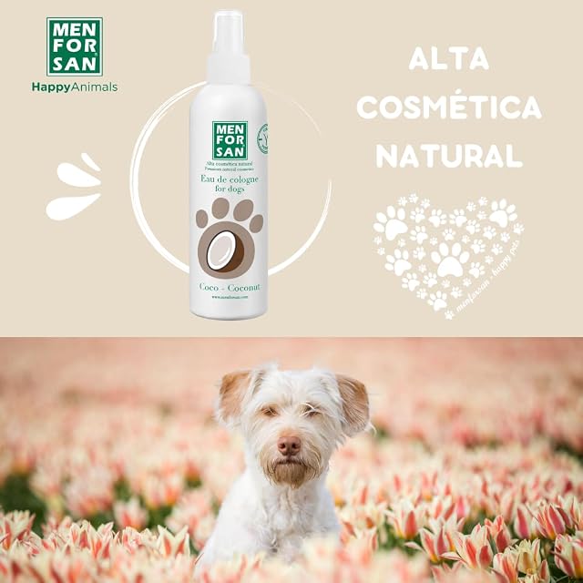 Foto 5 de 5 de MENFORSAN Agua de Colonia para perros, Aroma fresco y duradero, Coco, 187.50 ml (Paquete de 3)