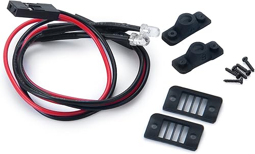 Miniatura 7 de RC-Hub Juego de luces traseras LED para 124 Axial SCX24 AXI00001 RC Crawler Car, rojo