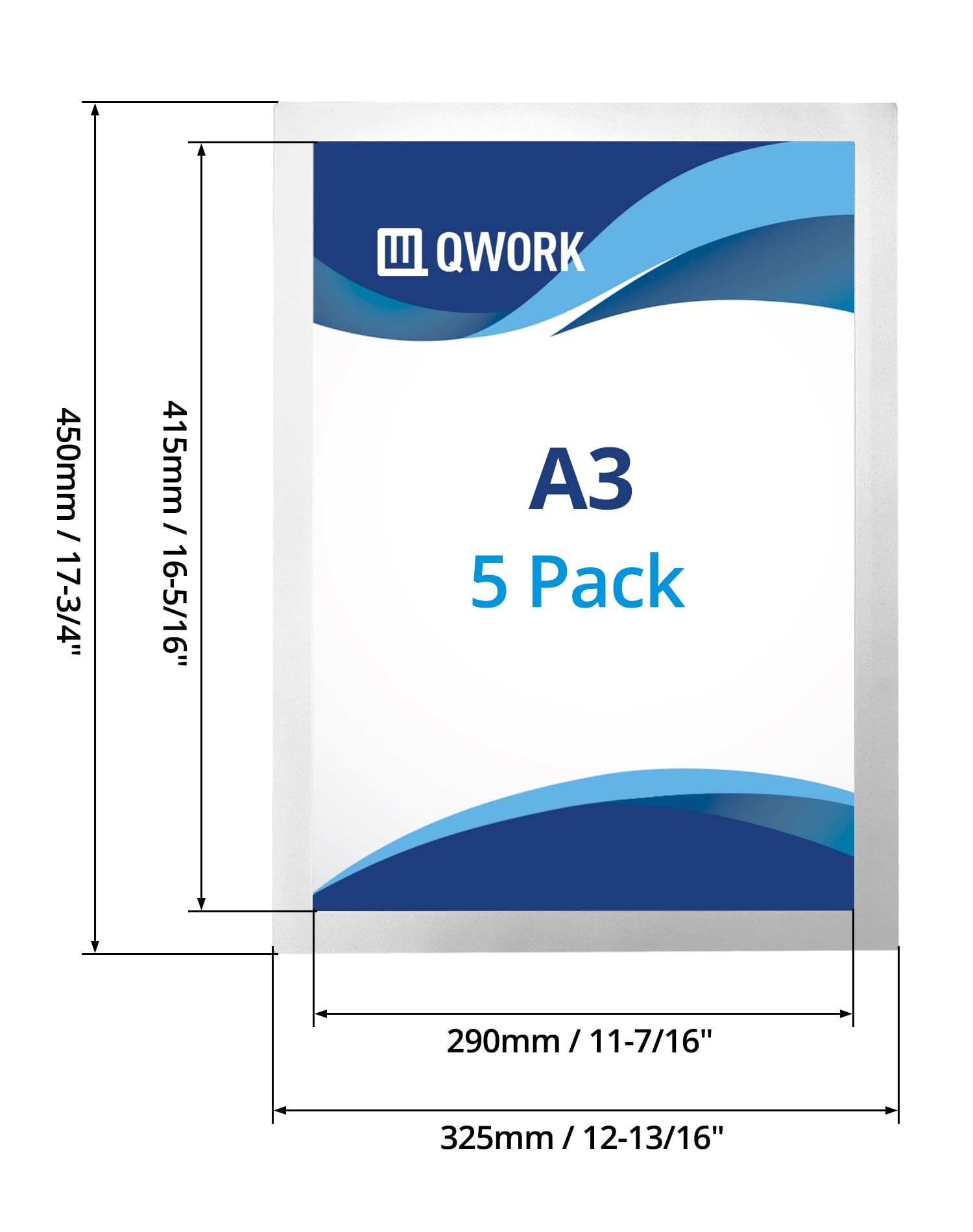 6 Cornici Portafoto A3 Con Chiusura Magnetica - Autoadesive, Argento, 44.9x32.5 Cm - Foto 4