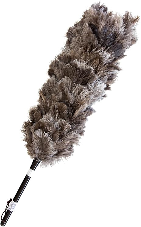 Amazon Esci 日本製 最高級の手造り毛ばたき オーストリッチ羽毛の ファーストクラス フロスフェザー を使用 全長約98cm オーストリッチ 毛ばたき M 150 ブラシ 車 バイク