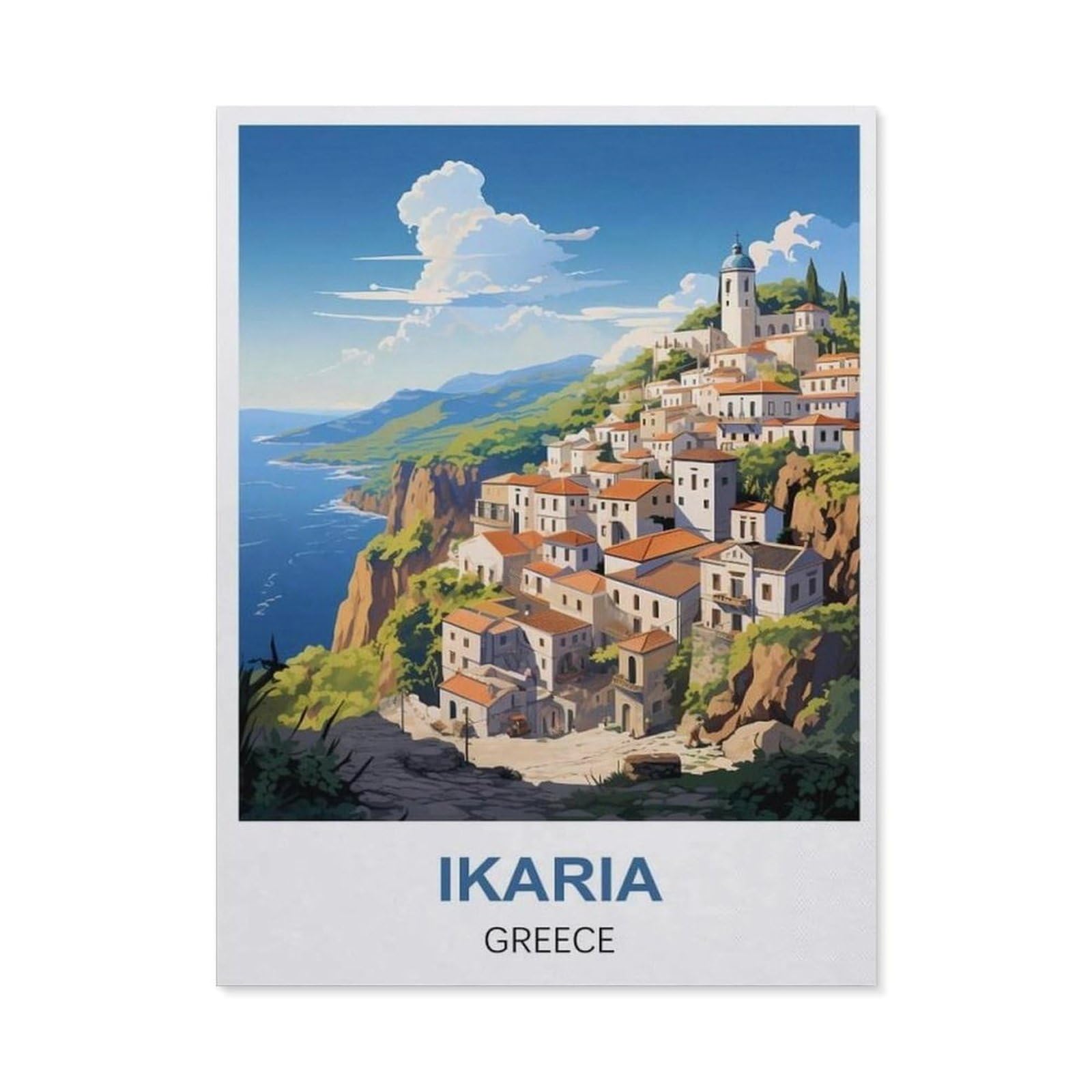BEAYODKP DIY Diamond Painting，Ikaria Greece（30x40cm）