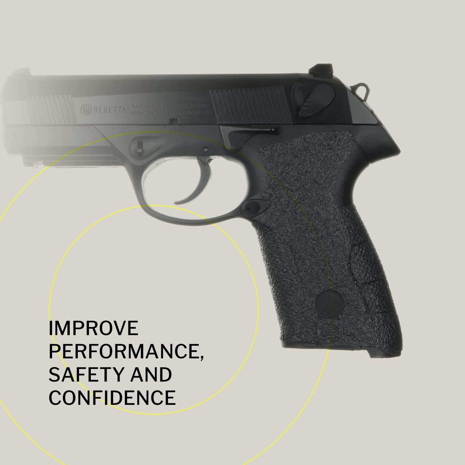 TALON Grips Adhesive Grip – Compatible with Beretta PX4 Storm Full Size 9mm / .40 / .45 – Made in The USA – Black Rubber