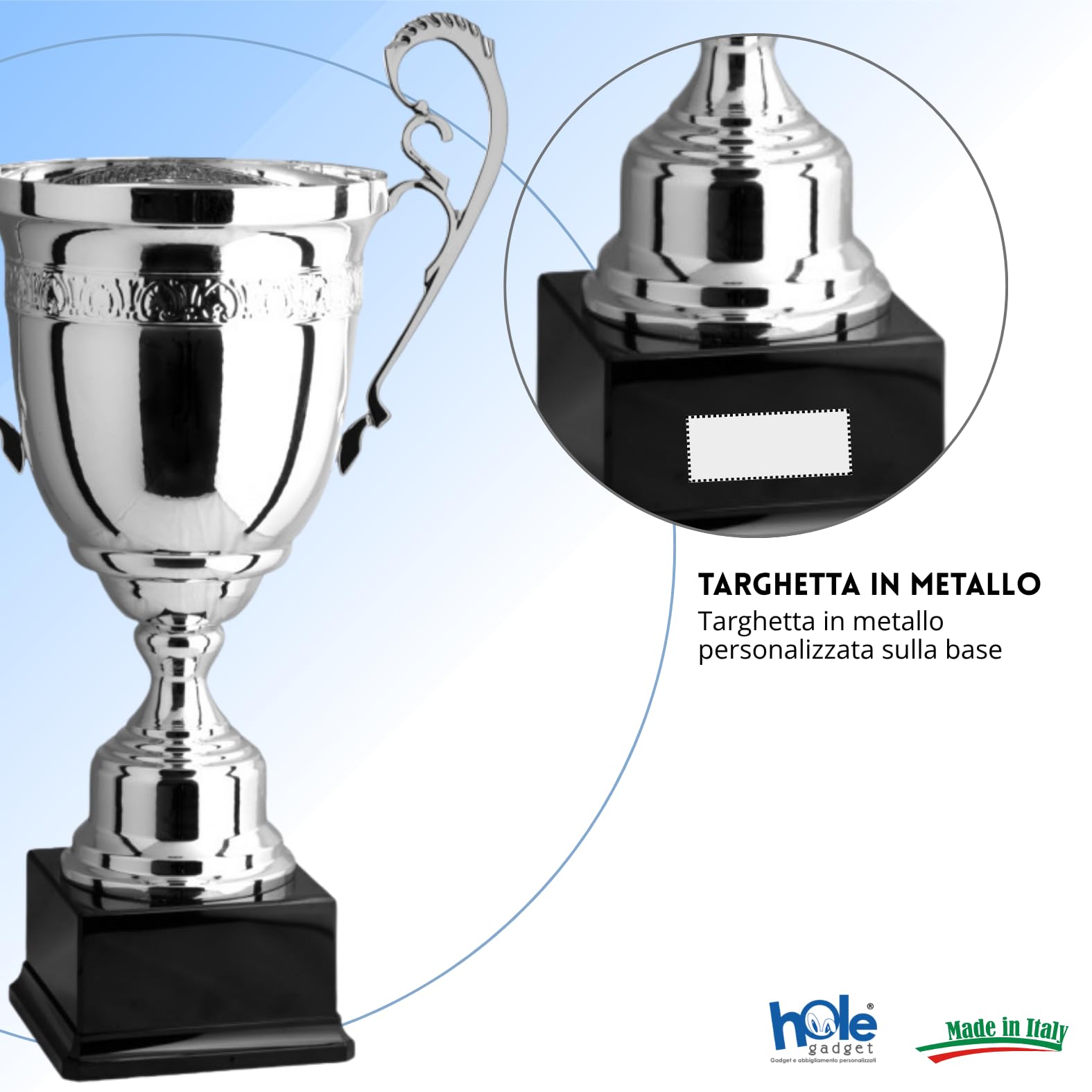 Coppa Trofeo Personalizzati, Premiazioni Singole o in Set Completi, Sportivi per Eventi, Calcio, Fantacalcio, Basket, Padel, Personalizzabile su Targhetta cod. 1.171