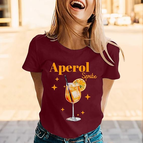 Damen T-Shirt 'Hallöchen Aperölchen' - Lustiges Aperol Spritz Design Für Karneval & Party