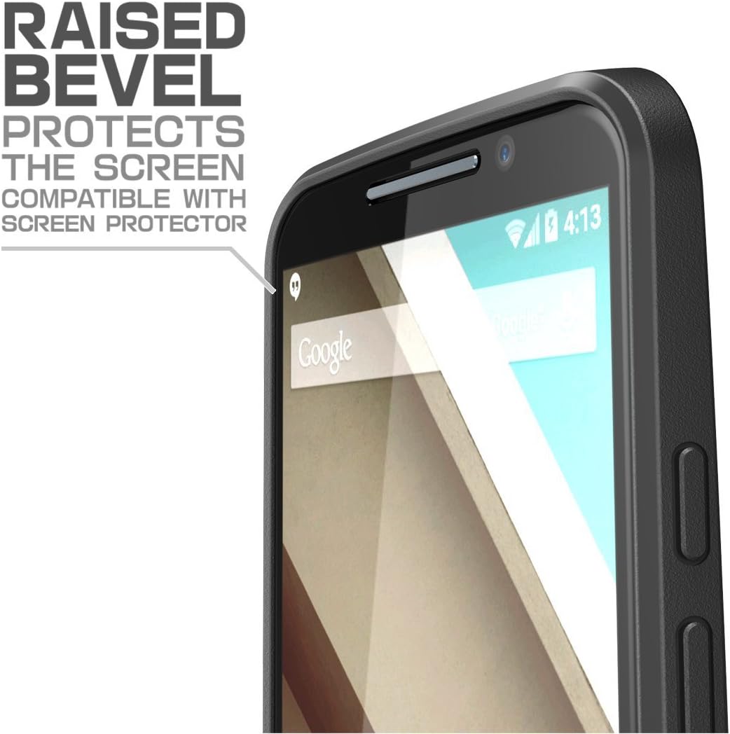 Moto X Case, SUPCASE [Unicorn Beetle Series] for All New Motorola Moto X (2nd Gen.) Phone 2014 Release, Premium Hybrid Bumper Case (Frost Clear/Black) - Not Fit Moto X Phone (1st Gen.) 2013 Release