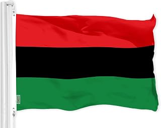 G128 Pan African Flag | 3x5 Ft | LiteWeave Pro Series Printed 150D Polyester | Freedom and Black Civil Rights Flag, Indoor/Outdoor, Vibrant Colors, Brass Grommets