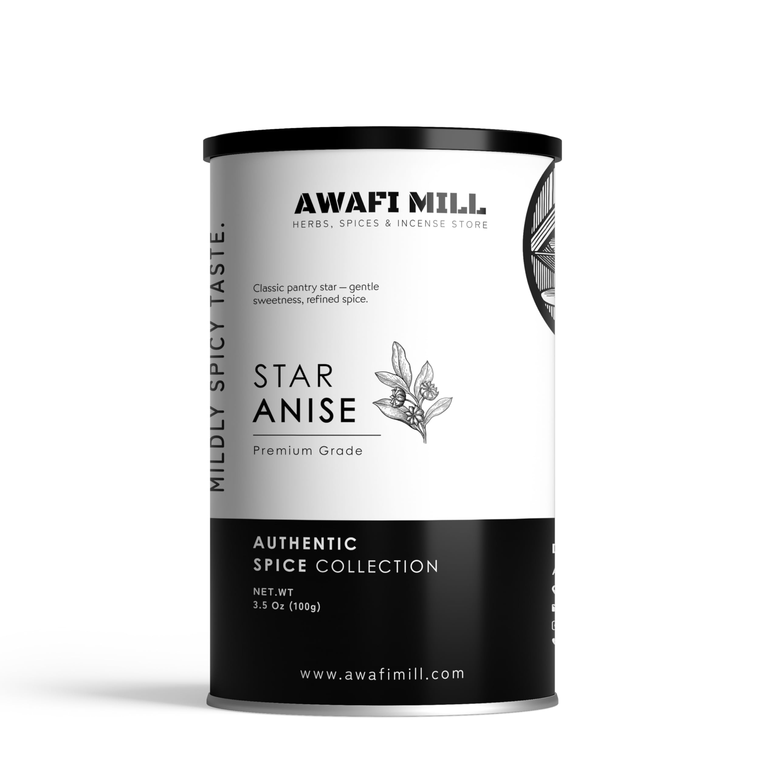 AWAFI MILL Whole Star Anise Spice - Exotic Flavor Infusion - Culinary Essential for Gourmet Delights - Aromatic Spice for Inspired Cooking - 100 g | 3.5 Oz