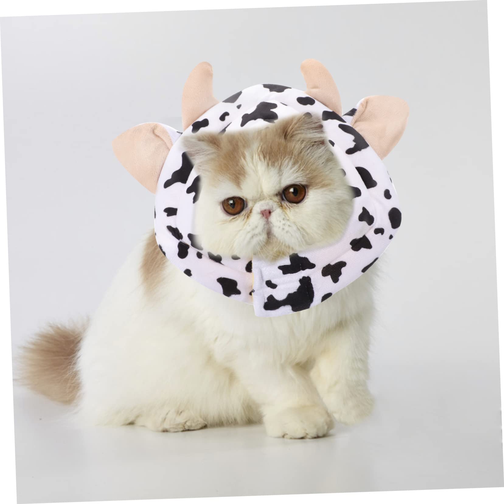 Ipetboom 2pezzi Collare Protettivo Per Animali Domestici Cotone Morbido Cono Per Design Forma Di Mucca Per Gatti e Cani Durante La Guarigione Da Ferite e Interventi Comodo e Traspirante
