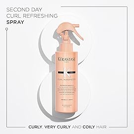 KERASTASE Curl Manifesto Refresh Absolu Refresh Spray | Hydrates, Redefines & Refreshes Curls | Anti-Frizz | With Coconut Oil | For All Wavy, Curly, Very Curly & Coily Hair | 6.4 Fl Oz