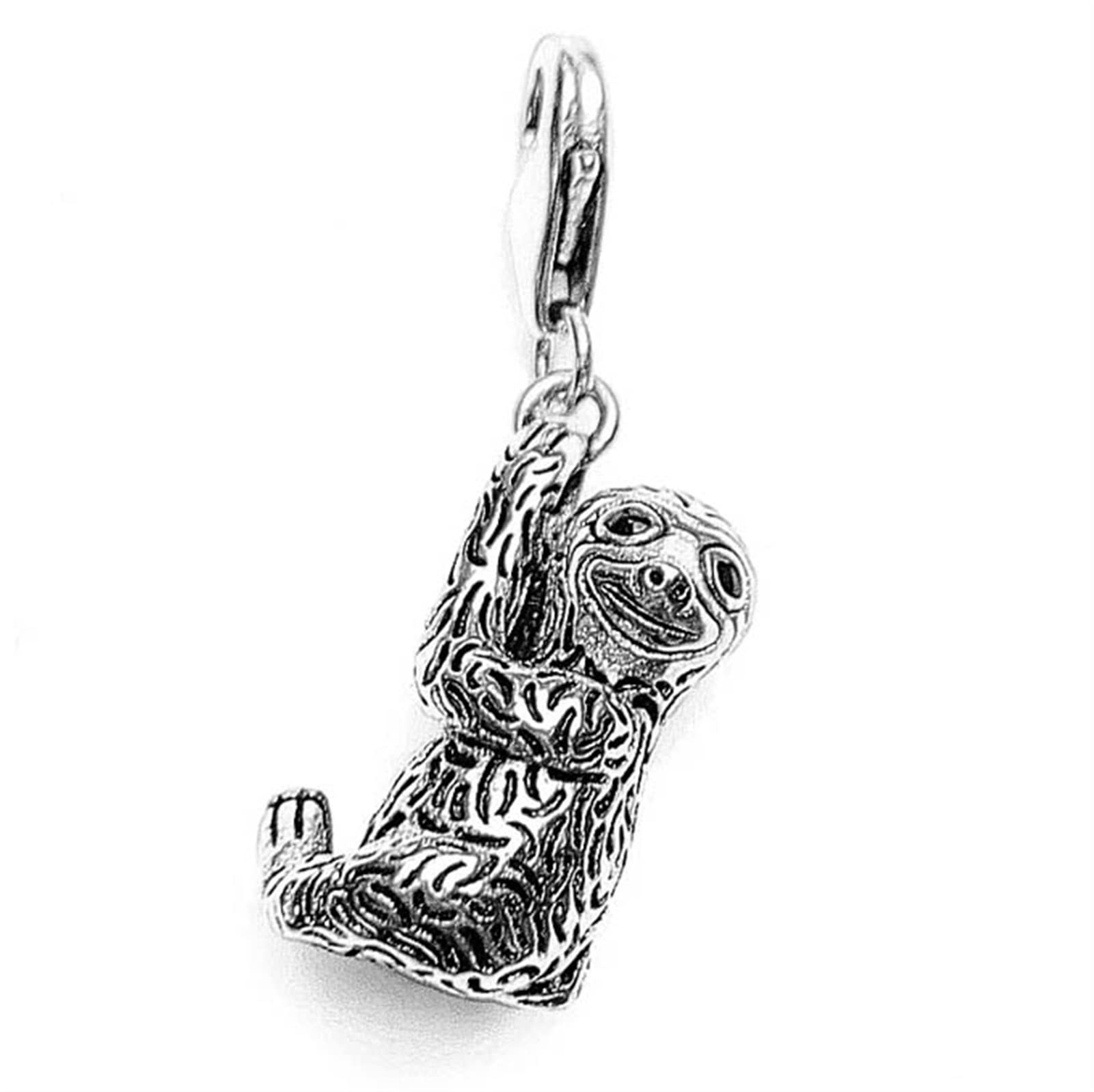 Oyzy Women's Silver Sloth Charm Pendant, 925 Sterling Cute Charm Pendant Fit Bracelet Necklace Collares Gift For Girls