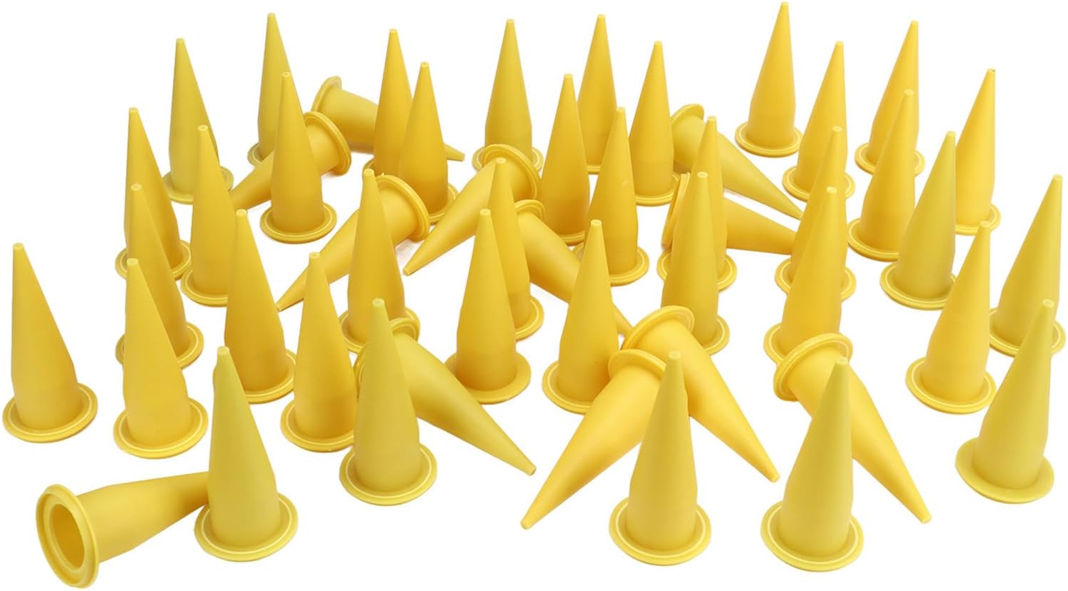 ZJchao Caulking Cone Nozzle, 50 Pieces PE Plastic Tip Fine Caulking Nozzle Caulking Tips Tips Cone Shape Nozzle and Fine Tip for Glue