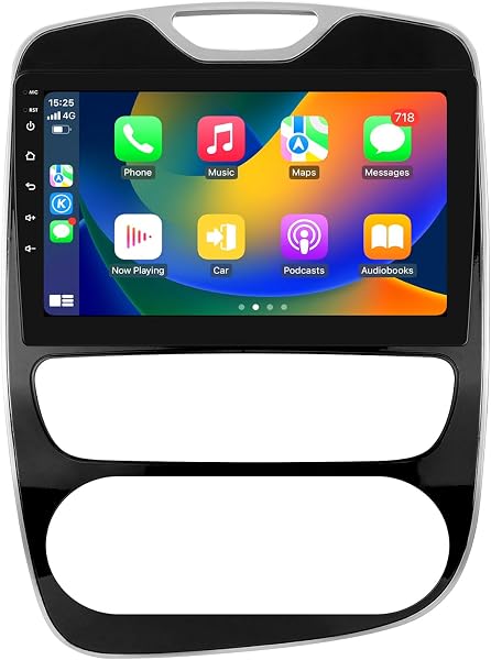 Ossuret Autoradio pour Renault Clio 4 (2012-2019), 10.1 Pouces Android 14 écran Tactile 2+32 Go Navigation GPS avec Carplay Android Auto WiFi Commande au Volant Bluetooth USB TPMS OBD2 Dab+ - 1