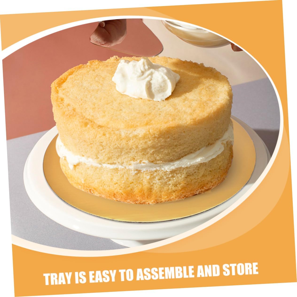 10Pcs Cake Board Round Disposable Cake Trays Cardboard Cake Circles and Oilproof Dessert Display Base for Weddings and Birthday Parties