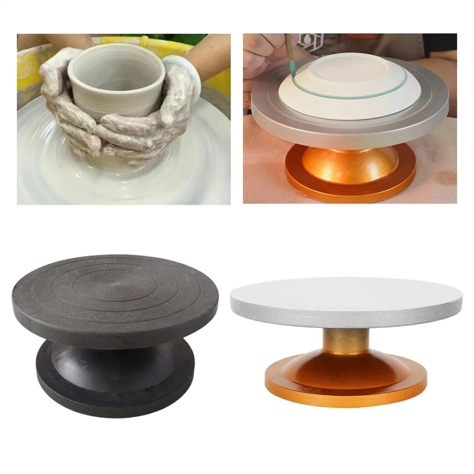 Torno Alfarero,Torno Ceramica Mesa giratoria for pulverización de pintura, plataforma redonda, rueda multifunción for proyectos manualidades