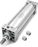 Baomain SC63x250 Pneumatic Air Cylinder - 2.5" Bore, 9.84" Stroke, Double Acting Single Rod, M16 Threaded, PT 3/8 Ports w/ Fittings