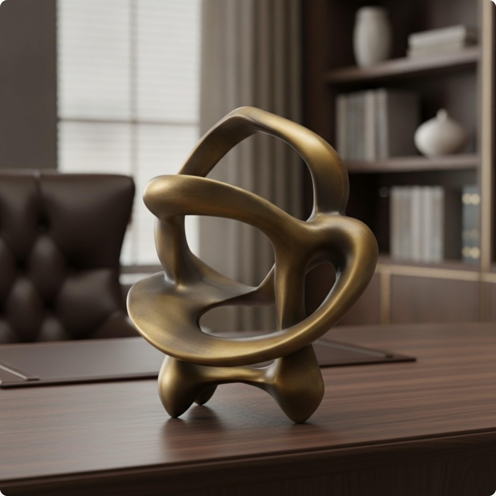 B Baosity Figura Resina Decorativa Decoración | Estilo Retro Moderno, Artística, Escultura con Base, para Mesa, Salón, Recibidor