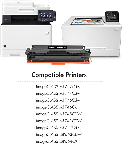 Miniatura 4 de 055 055H Cartucho de tóner 4 unidades de repuesto compatible para Canon Cartucho 055 055H Color ImageCLASS MF743Cdw MF741Cdw Tinta de impresora