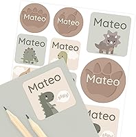 Vista 10 de Etiquetas de nombre para niños (33) – Calcomanías personalizadas para guardería, campamento y escuela – Calcomanías duraderas e impermeables