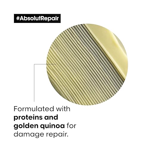 Miniatura 6 de L'Oréal Professionnel Paris Absolut Repair Golden Mask - Repara daños y proporciona brillo para cabello fino a medio, seco y dañado