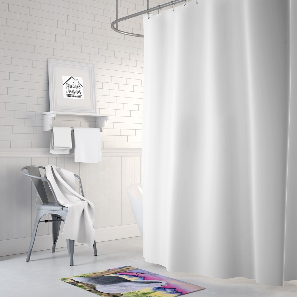 Caroline's Treasures SS8338RUG Bearded Collie Machine Washable Memory Foam Mat, Bathroom Rug, Non-Slip Bath Mat, Durable Thick Washable Rugs for Kitchen, Bathroom Quick Dry, Decorative Artwork,