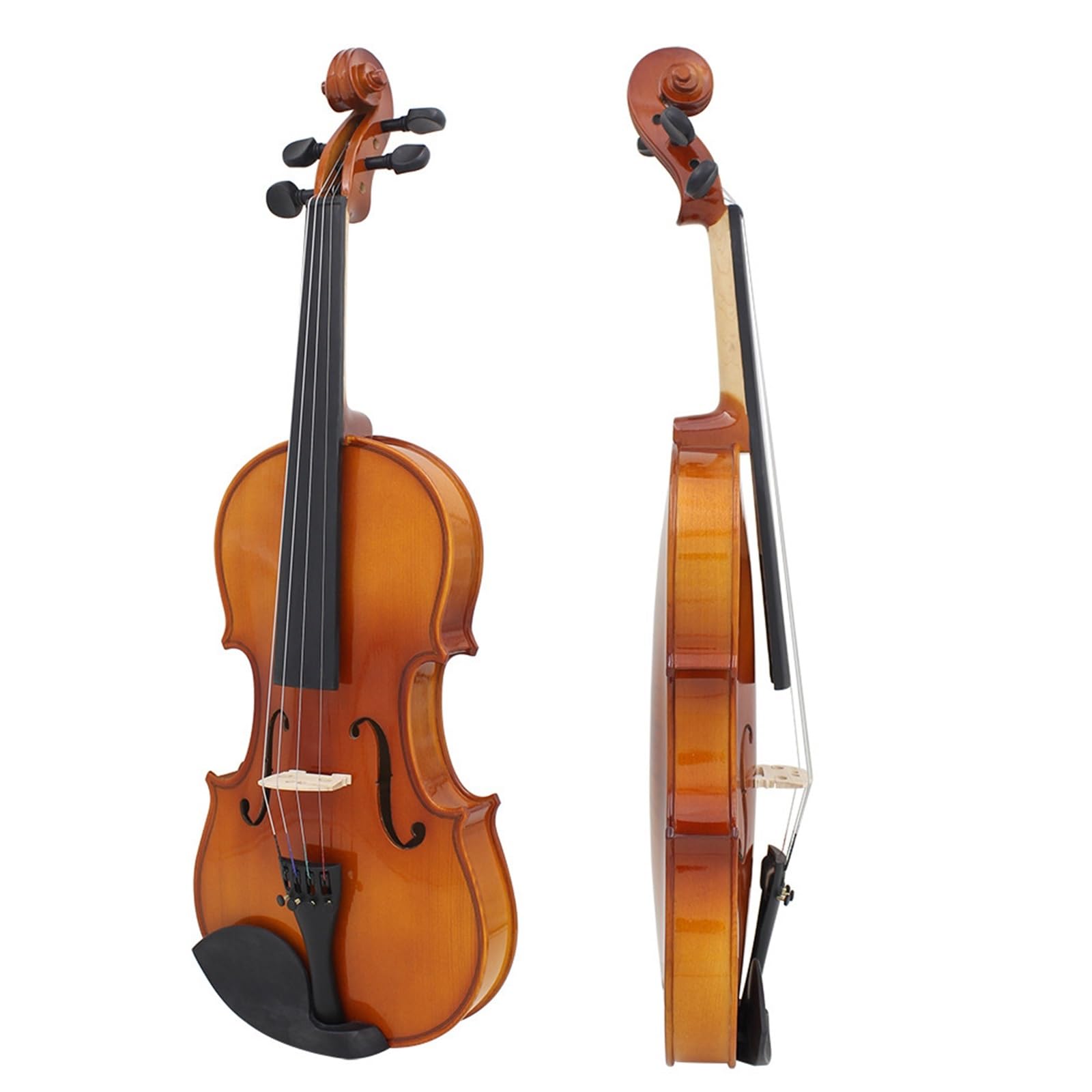 Violino Set Violino In Legno Massello Modello Tigre Con Retro In Acero Di Colore Naturale Brillante(1/4)
