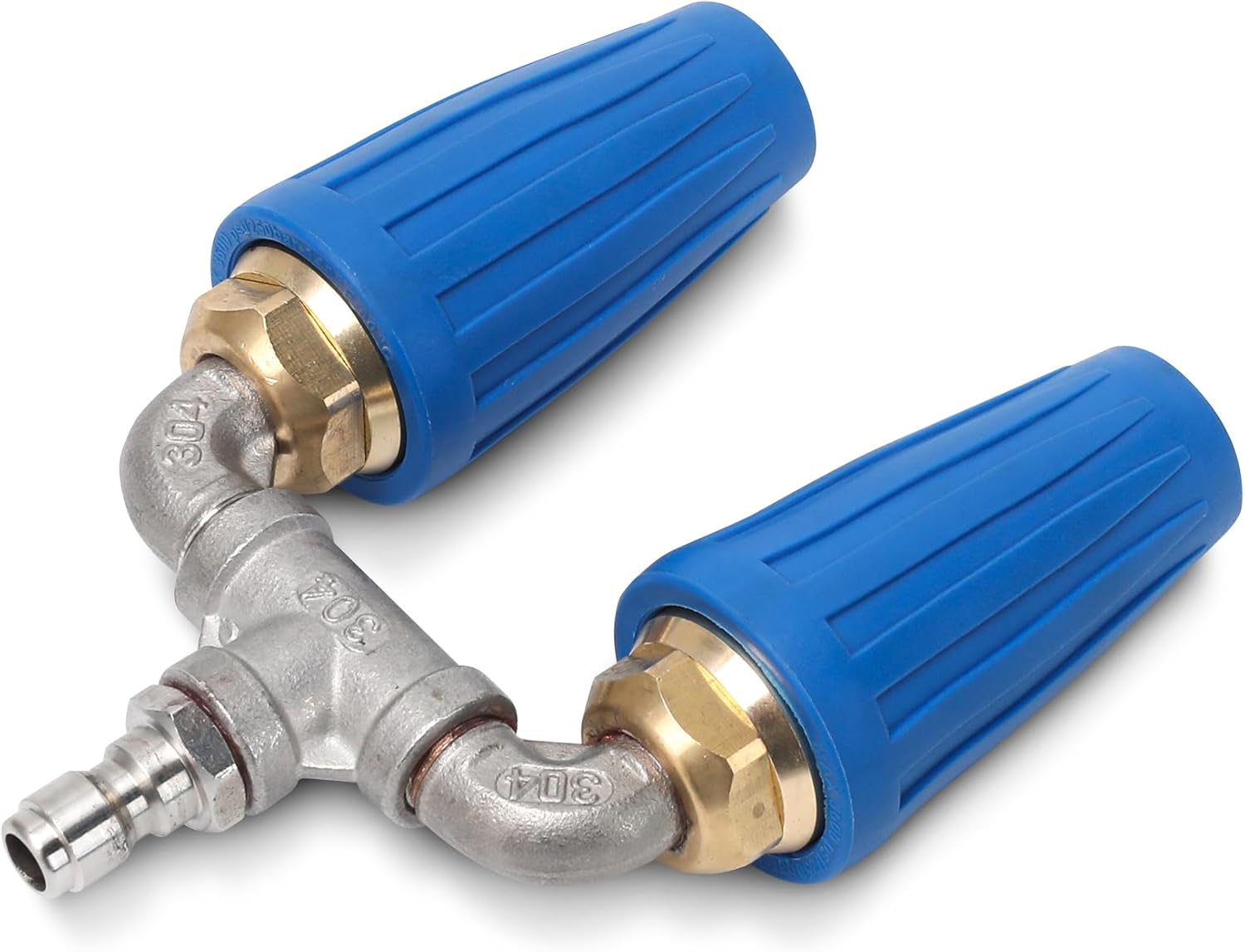 Dual Turbo Nozzle for Pressure Washer, 360° Rotating Twin Turbo Nozzle, 1/4" Quick Connect, 2.5 Orifice, 4–6 GPM, 4000 PSI