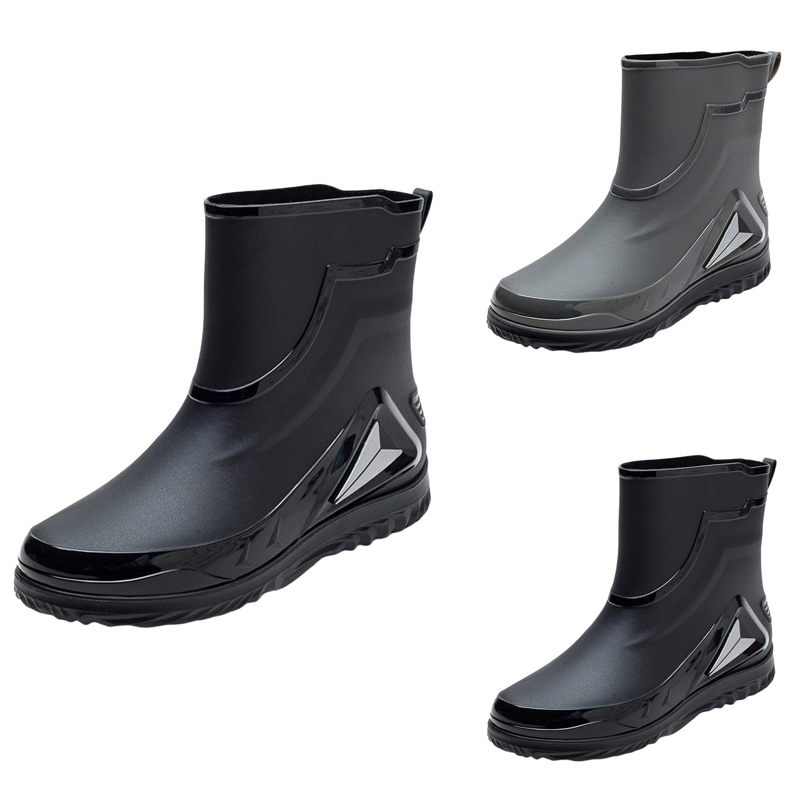 Generisch Botas de lluvia cortas para hombre Botas ligeras para hombre Botas de verano hasta el tobillo para hombre Botines antideslizantes Botas de goma cómodas Botas de agua hasta el tobillo Botas