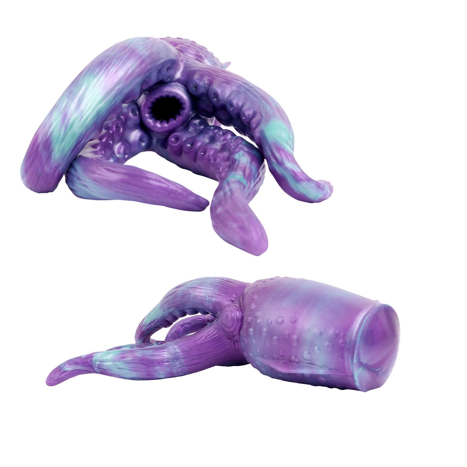 AMAZBEE Masturbateur 3 en 1 Monster Anal Plug Silicone Penis Stroker 3D Realistic Texture Male Masturbation Silicone Tentacle Dildo Female (Octopus)