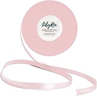 Vista 10 de Cinta de color malva antiguo de 1/4 de pulgada, rollo de satén de 36 yardas, perfecto para arte, boda, baby shower, embalaje de cumpleaños, álbumes