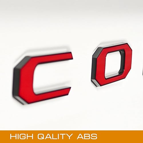 Miniatura 2 de okrex Letras de inserción para portón trasero, color negro, compatibles con emblema trasero elevado 3D con respaldo adhesivo Seccotine (rojo con