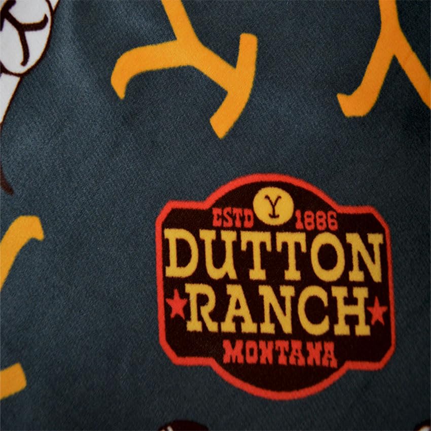 Briefly Stated Mens Yellowstone Dutton Ranch Silky Fleece Lounge Pants3