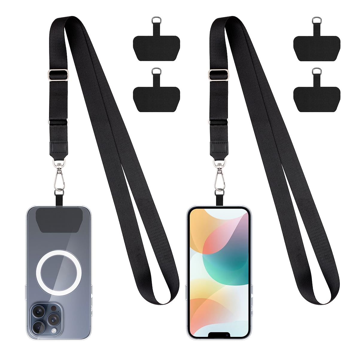 COOKOOKY Phone Lanyard and Phone Tether Tab Patches,Universal Phone Case Patch Strap Compatible with Most Phone Cases