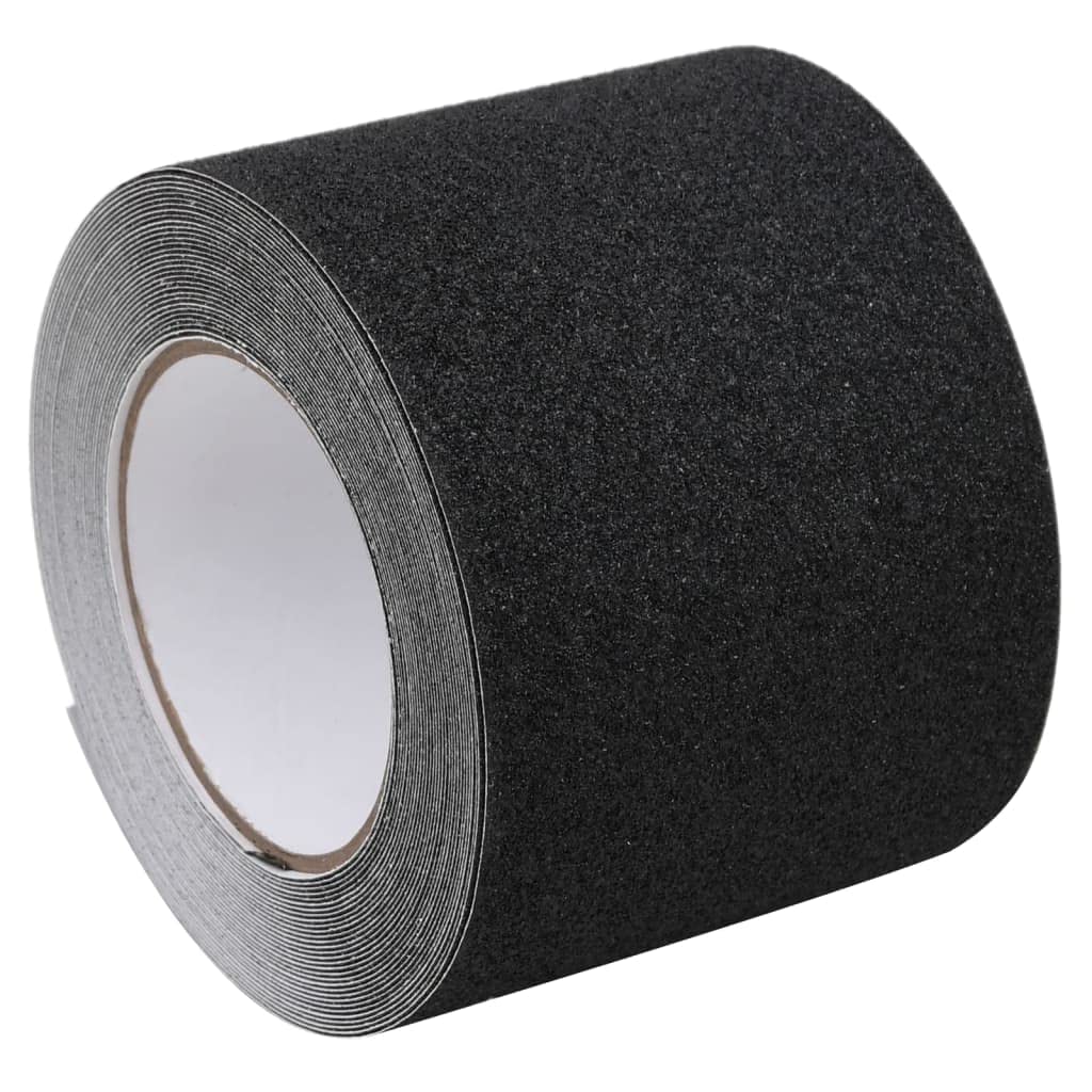 Cinta antideslizante negra 0,1 x 10 m, PVC, resistente a la intemperie, autoadhesiva, antideslizante, para escaleras, azulejos, acero inoxidable, madera, hormigón, versátil, para interior y