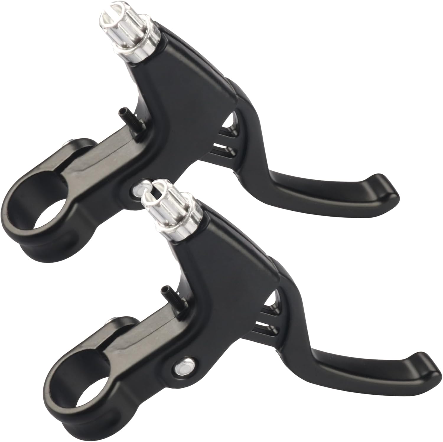 Universal 2.2cm Bike Brake Levers Aluminum Alloy V-Brake Handlebar Bicycle Brake Handle for Most Bicycle, Mountain Bike, Road Bike 1 Pair (Black)