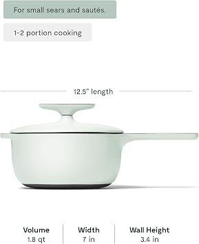 Caraway 1.8 qt Enameled Cast Iron Sauce Pan with Lid