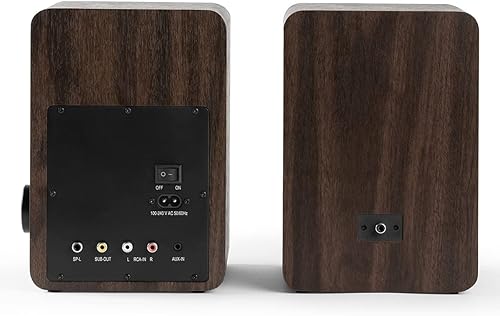 Vista 4 de Victrola Monitores M1: altavoces de monitor de estantería alimentados, transmisión inalámbrica Bluetooth, sonido estéreo premium, se empareja